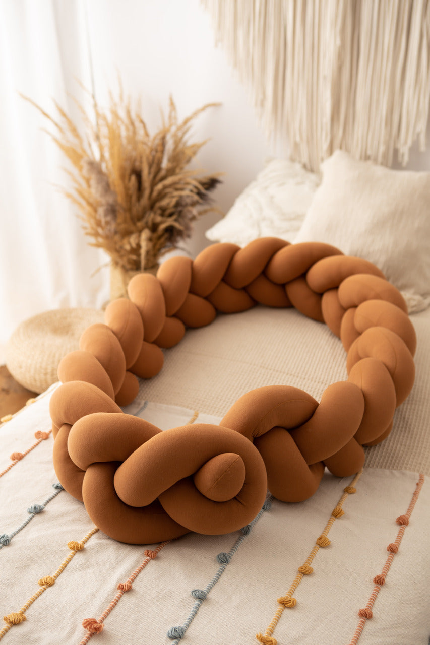 Tresse de lit bébé, tour de lit bebe, deco moleux (Caramell)