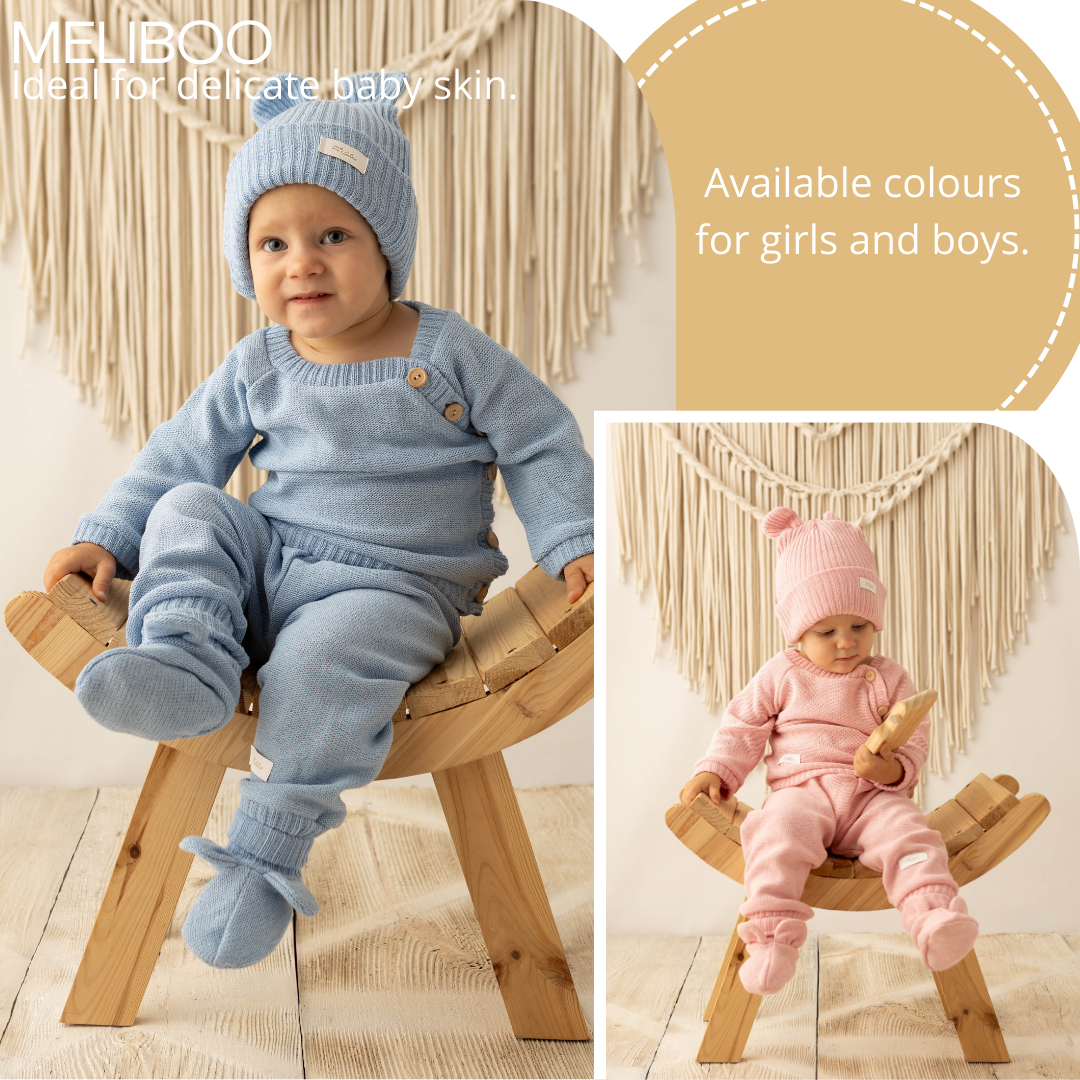 Tricot Beanie, Bonnet,0 6 12 Mois, Coton, Chapeau Chaud,Petit Enfant Chapeau Automne Hiver Printemps, pour Bébé Garçon Fille,bob, Naissance (Rose)