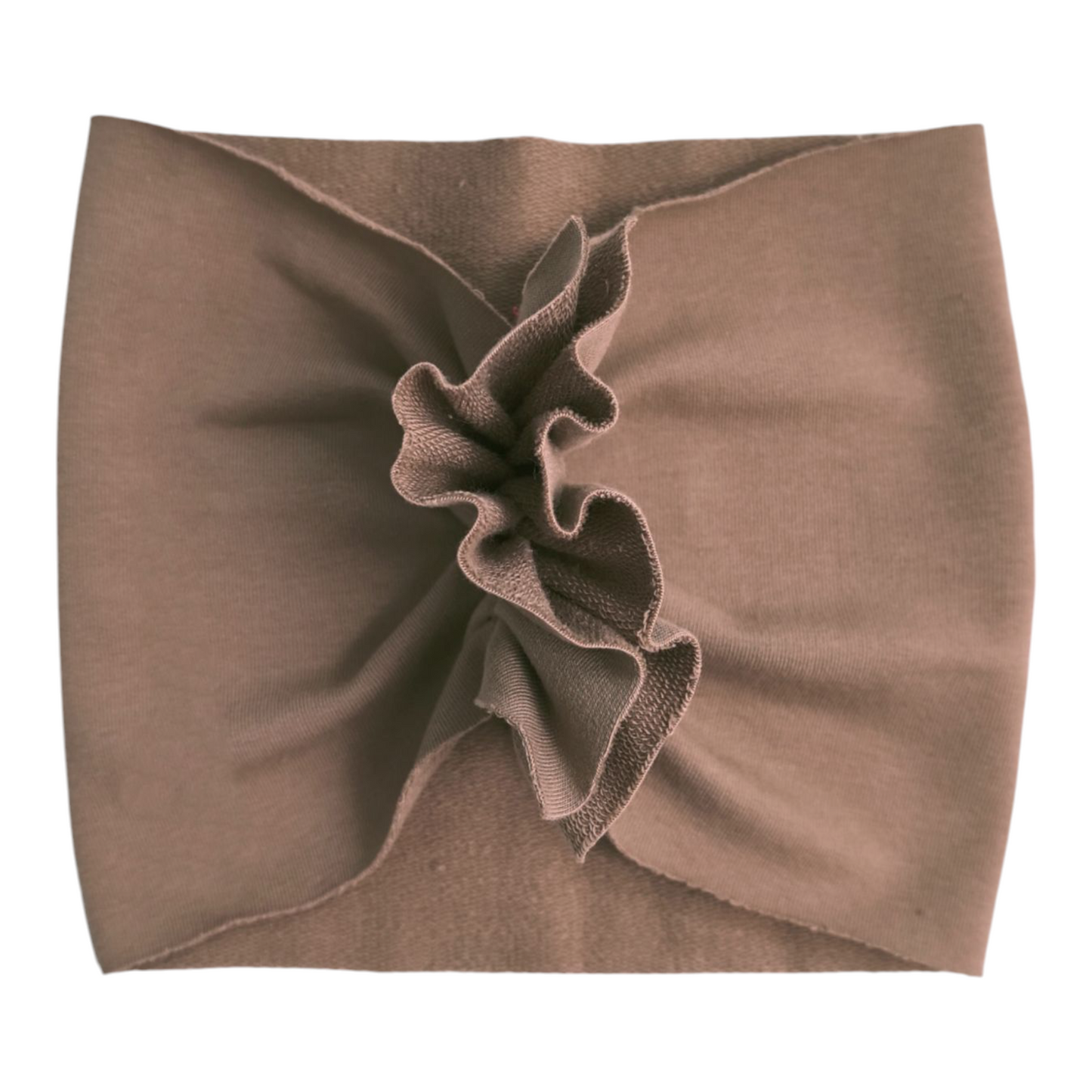 Bandeau Bébé Fille avec Volant – (Mocca)