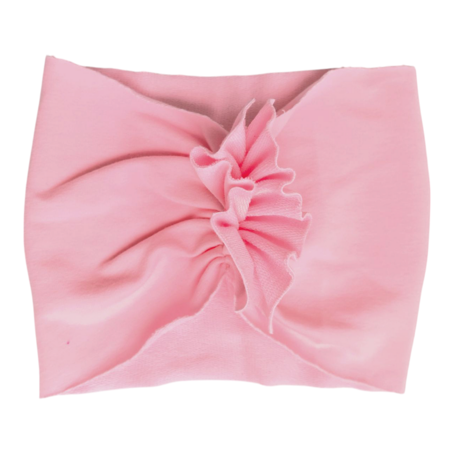 Bandeau Bébé Fille avec Volant – (Rose poudré)