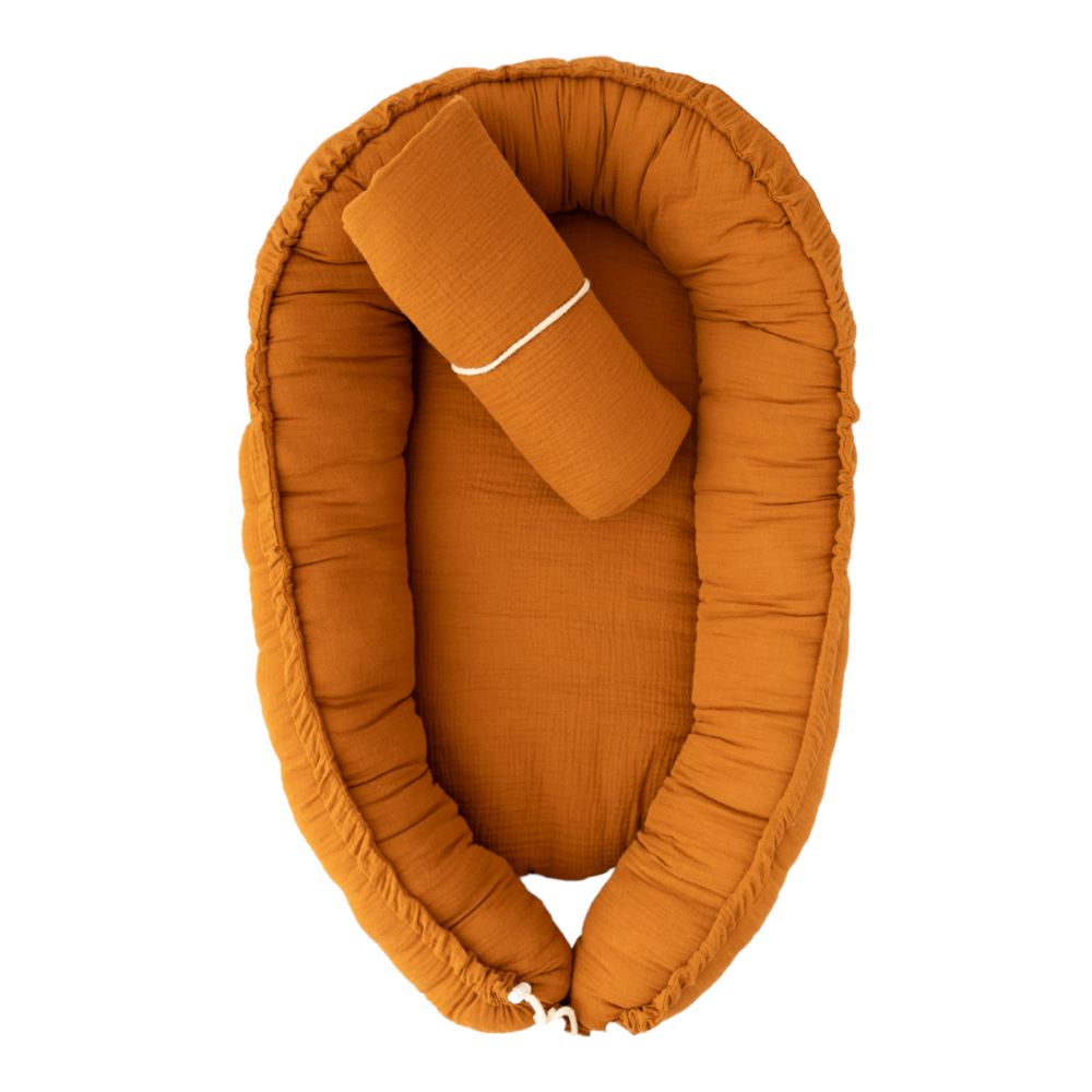 Réducteur Lit Bébé Cocon pour bebe Coton (Caramel)