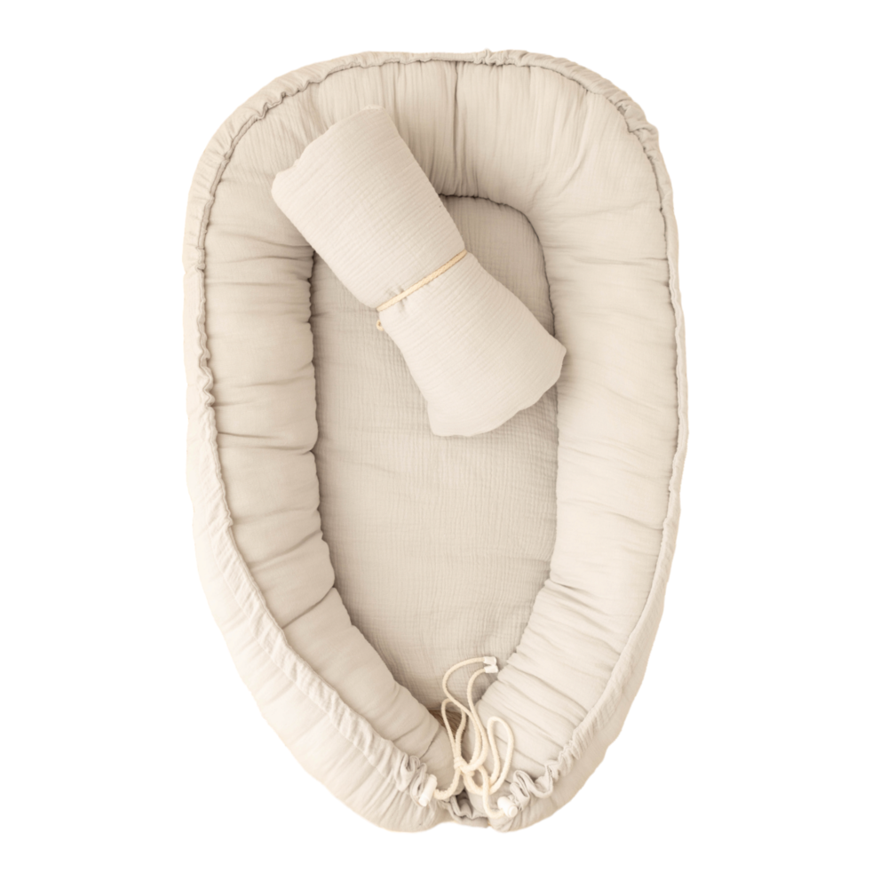 Réducteur Lit Bébé Cocon pour bebe Coton (Glacier Grey)
